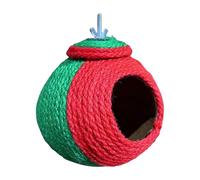 Bird Nest, Winter Warm Birds Nest House Parot Bed Snuggle Hut For Cage | Adjustable Chewable Sisal Rope Hut | Bird Nests House | For Small Animal Hamster Sleeping Play Nesting Resting Indoor Outdoor