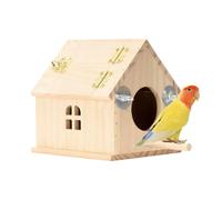 Bird Nest, Wooden Pet Accessories, Bungling House for Budgets, For Budgies Zebereks Wavy Parrots Canaries Garden Cage Outdoor Yard