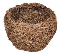 Bird Nest Woven Lampshade for Garden Tree Lighting Decoration | Khaki Iron Wire and Rattan, Easy Setup for LED Heads, Solar Lamps, Patio Use