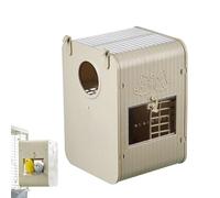 Bird Nesting Box, Cockatiel Nest Box, Spacious Visual Parrot Shelter, Built-In Ladder, Nature Conservation Feeder, Sparrow House, Garden Yard Decoration, 6.89x7.09x10.24 Inches