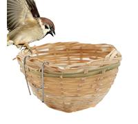 Bird Nesting Box - Natural Hand Woven Bird Hut,Pet Accessories for Sleeping Laying Breeding View Tree Aviary Outdoor Garden Yard Patio Lawn Winter Nature