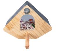 Bird Nesting Box - Natural Wood Breeding House | Easy Cleaning Parakeet Cage, Visual Hatching Observation | Sturdy Habitat For Finch Wild Parrot Cockatiel Garden Outdoor Shelter Enclosure