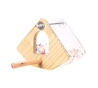 Bird Nesting Box - Natural Wood Breeding House | Easy Cleaning Parakeet Cage, Visual Hatching Observation | Sturdy Habitat For Finch Wild Parrot Cockatiel Garden Outdoor Shelter Enclosure