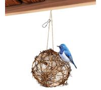 Bird Nesting House | Bird Nesting Ball Material for Wild Birds | Globe House, Refillable Outdoor Station for Watching, Patio Garden, Birds Wrens Finches