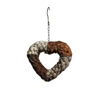 Bird Nesting Material Holder, Backyard Bird Support, 18.5x18.5x5cm, Winter Tree Shelter, Handmade Alpaca Fiber Fowl Nesting Heart, Secure Yard Placement, For Outdoor Garden Home