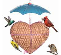 Bird Nesting Material Holder, Camel Fiber Bird Nesting Heart with 100g Camel Fiber, Hummingbird Nesting Material for Garden Decor, Gift for Bird Lovers
