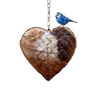 Bird Nesting Material Holder, Handmade Fiber Heart Nesting Decor for Garden and Yard, Ideal for Bird Lovers and Hummingbird Nesting Boxes