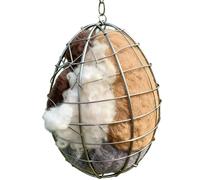 Bird Nesting Material - Metal Refillable Basket Decoration - Handmade Alpaca Fiber Bird Nesting - for Canary Parakeet Yard Garden Park Tree Patio