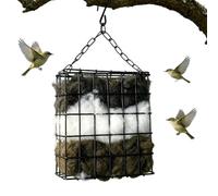 Bird Nesting Material - Refillable Reusable Decorative Shelter Durable Design | Nesting Material for Wild Birds, Sparrows, Robins, Outdoor | Garden Yard Patio