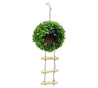 Bird Nests Artificial Grass Ball Shape Parrot Hut with Ladder