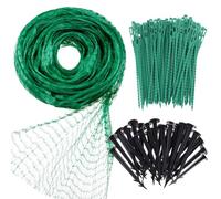 Bird Netting for Garden, 13Ft x 33Ft Green Anti Bird Protection Net, Plant Tree Netting for Protecting Fruit and Vegetables with 50 Ties and 20 Tacks