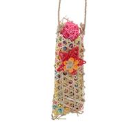 Bird Nibble Toy - Paper Toy for Picking and Foraging | Swing Rope Perch Climbing Frame Cage Accessories Paper Hammock for Indoor and Outdoor Use