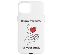 Bird of Love Flying from Hand Symbolic Trust Art Case for iPhone 15 Plus