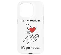 Bird of Love Flying from Hand Symbolic Trust Art Case for iPhone 15 Pro