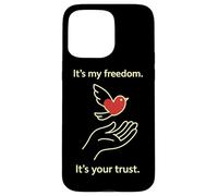 Bird of Love Flying from Hand Symbolic Trust Art Case for iPhone 15 Pro Max