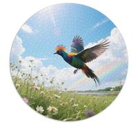 Bird of Paradise 1000 Piece Round Puzzle Multilayered Details For Designers And Artists Artistic Complexity Bird Studio Decor Or Gift Option 1000pcs (67.5x67.5cm)