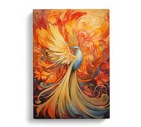 Bird of Paradise Art Nouveau Canvas Print | Gallery Wrapped 30mm Frame Wall Art | 30x20 inches | Ready to Hang | Contemporary Animals Picture | Living Room Bedroom Lounge Office