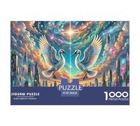 Bird of Paradise Dancing 1000 Pieces Portable Jigsaw Puzzle Animal Age 3+ Cool Collage Effect, Home Decoration, Educational, Challenging Puzzle Games 38x26cm/1000pcs