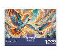 Bird of Paradise Dancing 1000 Pieces Portable Jigsaw Puzzle Animal Age 3+ Quirky, Abstract Design, Fun Details, Educational, Challenging 38x26cm/1000pcs