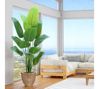 Bird of Paradise Plant Artificial 6ft,Faux Plants Indoor Tall with 12 Trunks - The Perfect Indoor Silk Floor Plant for Home Decor in Living Room, Office, and Bedroom (6FT Bird of Paradise)