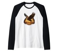 Bird of Prey Costume with Nice USA Wing Raglan Baseball Tee