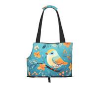 Bird on a Branch Printed Portable Foldable pet Shoulder Bag, Suitable for Carrying Small Pets