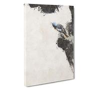 Bird on a Rock by Shibata Zeshin Canvas Print for Living Room Bedroom Home Office Décor, Wall Art Picture Ready to Hang, 30 x 20 Inch (76 x 50 cm)