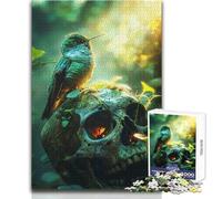 Bird on A Skull Jigsaws 1000 Pieces for Teenagers Strategic Thinking Learning Game Ideal Meaningful Gift for Any Event Size 38x26cm