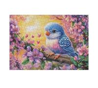 Bird on Blossoming Branch with Butterflies 300 Pcs Jigsaw Puzzles Puzzles for Adults Teens Brain Game Fun Family Game Team Building Stress Reducing Autumn Thick Cardboard 300 PCS