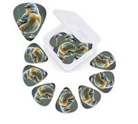 Bird on Rainy Day Guitar Picks 12 Pack with Organizer Box, 0.46 0.71 0.96 mm Includes Thin Medium Heavy Thickness,Abstract Guitar Pick Plectrums for Electric Guitar Ukulele Bass