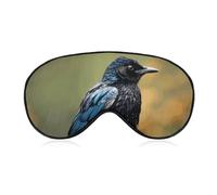 Bird on Rainy Day Sleep Mask Soft Comfortable Eye Mask with Adjustable Strap Eye Cover Eye Shade for Men Women Work Travel