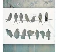 Bird On Wire Wall Stencils Template Reusable Spray PaintStencils for Craft Painting On Wood Craft Canvas Walls Wood Furniture Decorations DIY Scrapbooking
