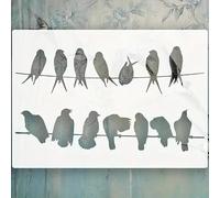 Bird On Wire Wall Stencils Template Reusable Spray PaintStencils for Craft Painting On Wood Craft Canvas Walls Wood Furniture Decorations DIY Scrapbooking