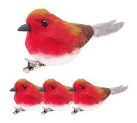 Bird Ornaments - Feâther Birds Ornaments, 4pcs Realistic Birds For Decoration | 20g Foam Lifelike Christmas Easter Cotton | Artificial Props For Christmas Tree Home Garden Birthday Party Filmi