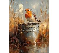 Bird Paint by Numbers for Adults, Bucket Paint by Numbers Crystal Art Christmas, Canvas Kits with Acrylic Paint Brushes, Hobbies for Adults Women Children, Home Wall Decor (Frameless 28x40in) U-586