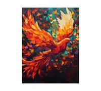 Bird Paint by Numbers for Adults Phoenix Painting by Numbers for Adults, Art Supplies with Color Canvas for Painting 12 x 16Inch 36 Colors of Acrylic Paint and Brush, Wall Art for Room Decor 2YH-10180