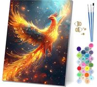 Bird Paint by Numbers for Adults, Phoenix Painting by Numbers for Adults Kits On Canvas, Easy DIY Acrylic Pigment Drawing Paintwork, Hobbies for Women, for Home Wall Decor Gifts 40x52 inch O-1001