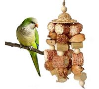 Bird Parrot Toys for Cage, Bird Chew Toys with Corn Cob, Wooden Blocks for African Grey Parrots, Amazon Parrots, Small and Medium-Sized Birds