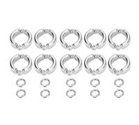 Bird Parrots Leg Ring, Alloy Foot Ring Accessories, 10Pcs with Multiple Sizes, , Easy Opening Clip - Durable Material, Lightweight Design, Ideal for Outdoor Fl (6 ID: 16.5mm/0.64in, Circumference: