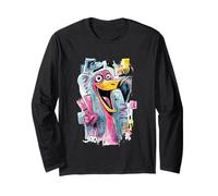 Bird Peace Graffiti Pop Character Graphic Art Face Sign Long Sleeve T-Shirt