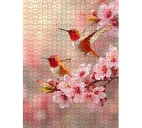 Bird Peach Blossom Jigsaw Puzzle 6000 Piece, Puzzles for Adults 6000, The Impossible Challenge, Jigsaw Puzzle Games Classic Educational, Wooden Puzzles, for Home Wall Decoration Gift FNKL1-768
