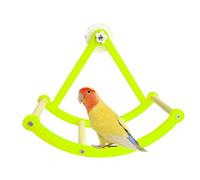 Bird Perch - 6.85 Inch Chew Resistant Exercise Wheel, Interactive Rocking Toy, Wooden with Sparrow Movement Design, Physical Activity and Mental Stimulation for Cockatiels, Finches