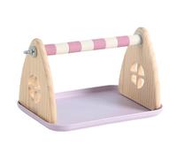 Bird Perch - Cage Hanging Boredom Breaker, 5-n-1 Birds Perch Stand parot Toy With Tray, Interactive Enrichment Toys | For Standing Paw Grinding Climbing Playing Training Parakeets Cockatiels