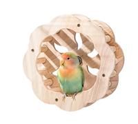 Bird Perch Cage - Wooden Stand Accessories, Parakeet Intelligence Toy, Durable Natural | Home Parakeets Cockatiels Finches Budgies Climbing Rest Training Activity