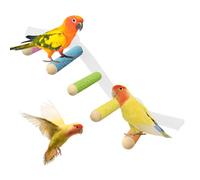 Bird Perch, Climbing Ramp, Suction Cup Space Saving Pets Cage, Shower Perching Supplies for Parrot, Parakeet, Cockatiel, and Conure Bird Care, 14.96x3.94 Inches