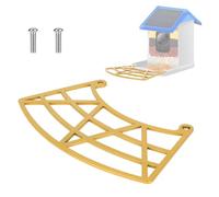 Bird Perch Extender for Smart Feeders, 18.5x10cm/7.28x3.9in Durable Fan Shaped Metal Perch Extender with Screws Attracts More Birds & Improves Camera View