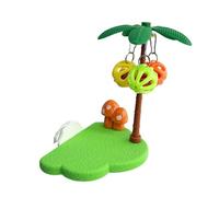 Bird Perch For Cage - 14.6x12.9x9.2cm Enrichment Exercise Toy, Inside Stand, Musical Chew Bells, Small Medium Parrot Swing, Colorful ABS Gym - For Cockatiels Parakeets Lovebirds Canar