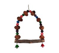 Bird Perch for Cage Bird Cage Perch Wood Swing for Parrot Chewing Balls for Birds Rattan Ball Toy of Supplies | Wooden Bass for Cage Accessories Rattan Balls | Play Stand with