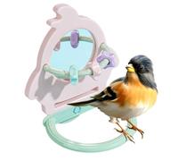 Bird Perch For Parrots - Parrot Perch Chew Toy, Chew Resistant With Mirror Toy For Cockatiels Parakeets Lovebirds Conures Small Medium Large Breeds