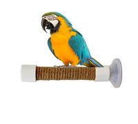 Bird Perch for Window, Parakeet Training Stand, Suction Cup Toy Cage Training Portable Perch for Cockatoo Macaw Parakeet Window Mirror Car Bath